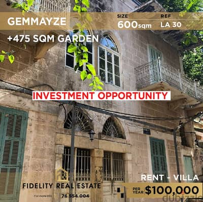 Villa for rent in Gemmayze LA30 فيلا للإيجار بالجميزة