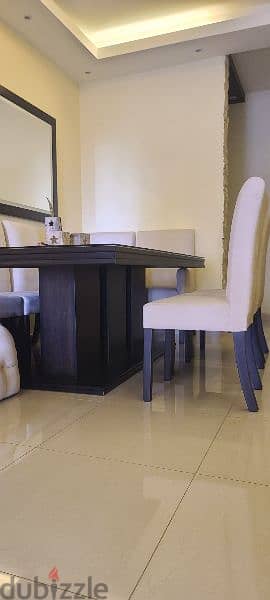 Dinning Table + 8 Chairs + Mirror + dressoir **like new 3