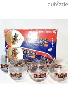 Vintage 6 Dooley' Toffee Rockers Liqueur Glasses 0