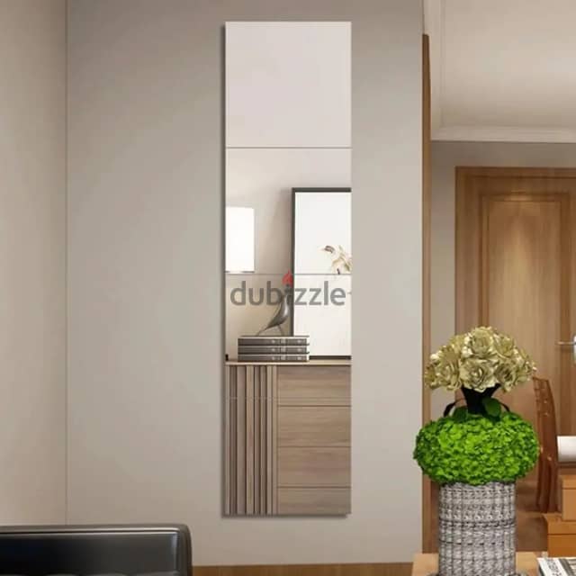 Stick-On Plexi Mirror, 120cm Adhesive Wall Mirror for Home Décor 2