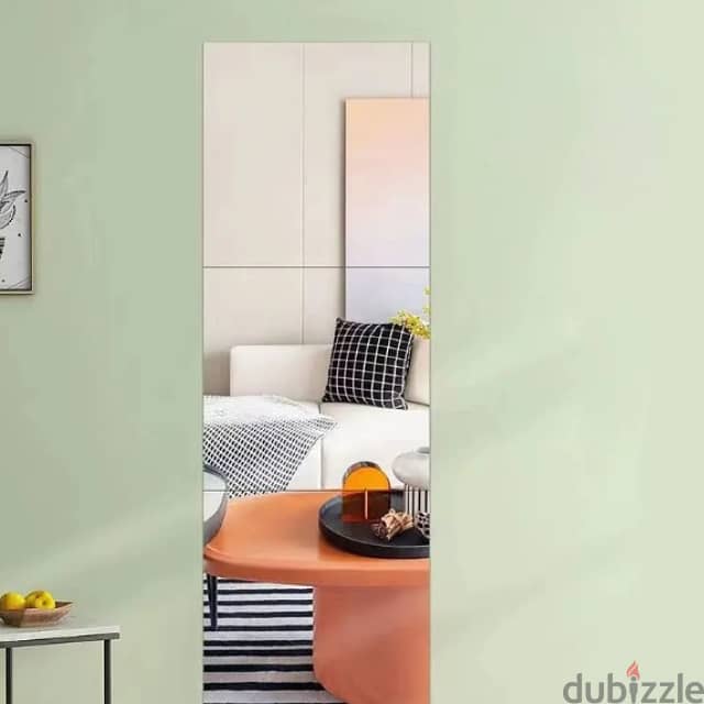 Stick-On Plexi Mirror, 120cm Adhesive Wall Mirror for Home Décor 6
