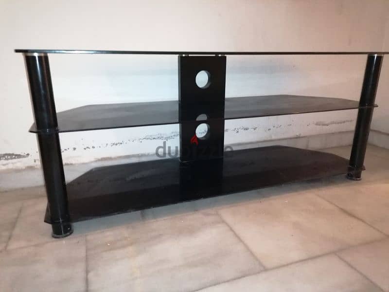Tampered glass TV Stand Station in mint condition 1