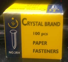 CRYSTAL BRAND-100 PCS PAPER FASTENERS 0