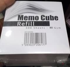 MEMO CUBE REFILL 500 SHEETS 0