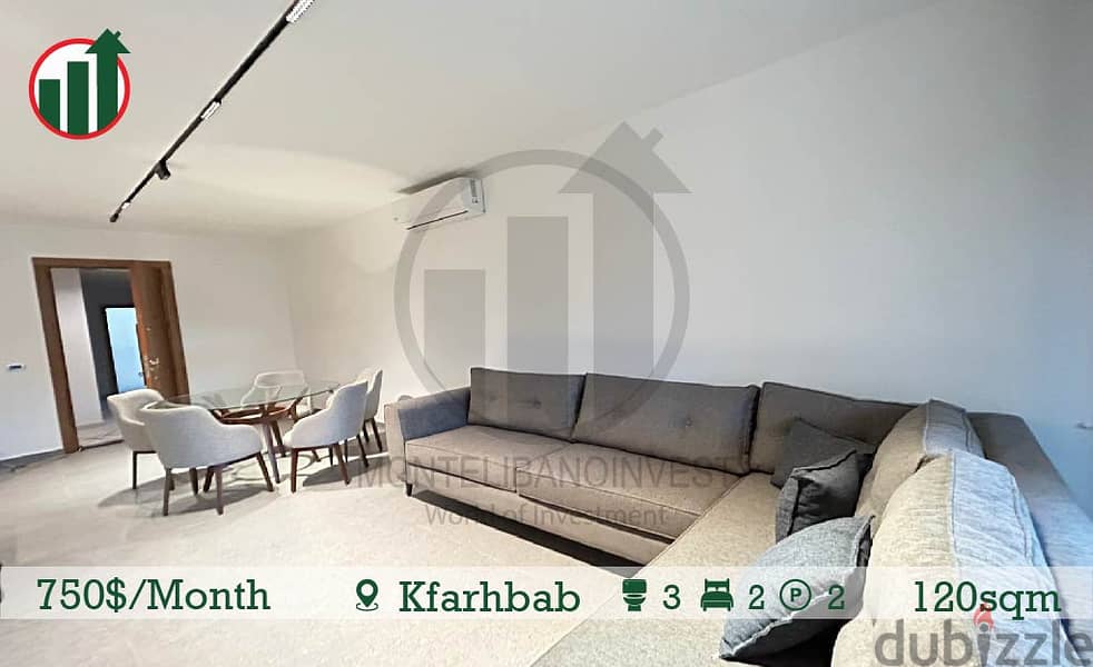 Fully Furnished Apartment for Rent in Kfarehbeb! 1