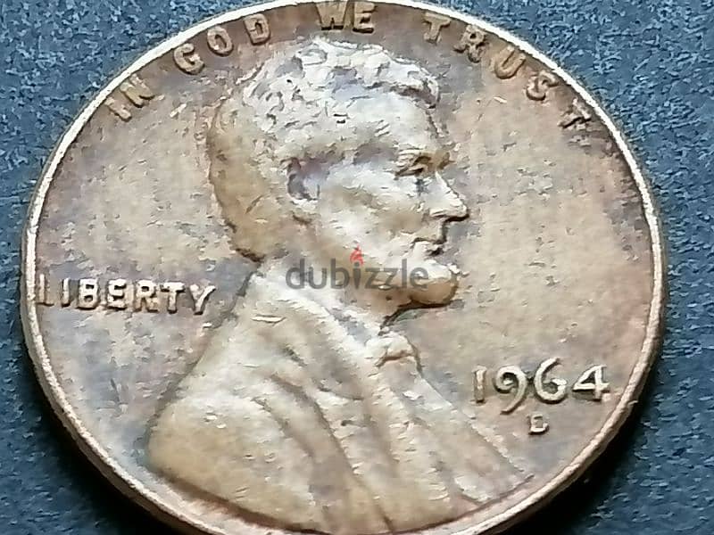 1964 D US one penny/cent 1