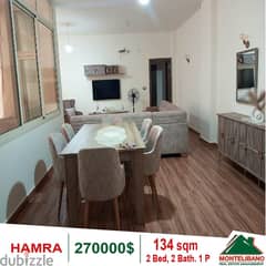 270,000$ Cash Payment!! Apartment for sale in Hamra!!