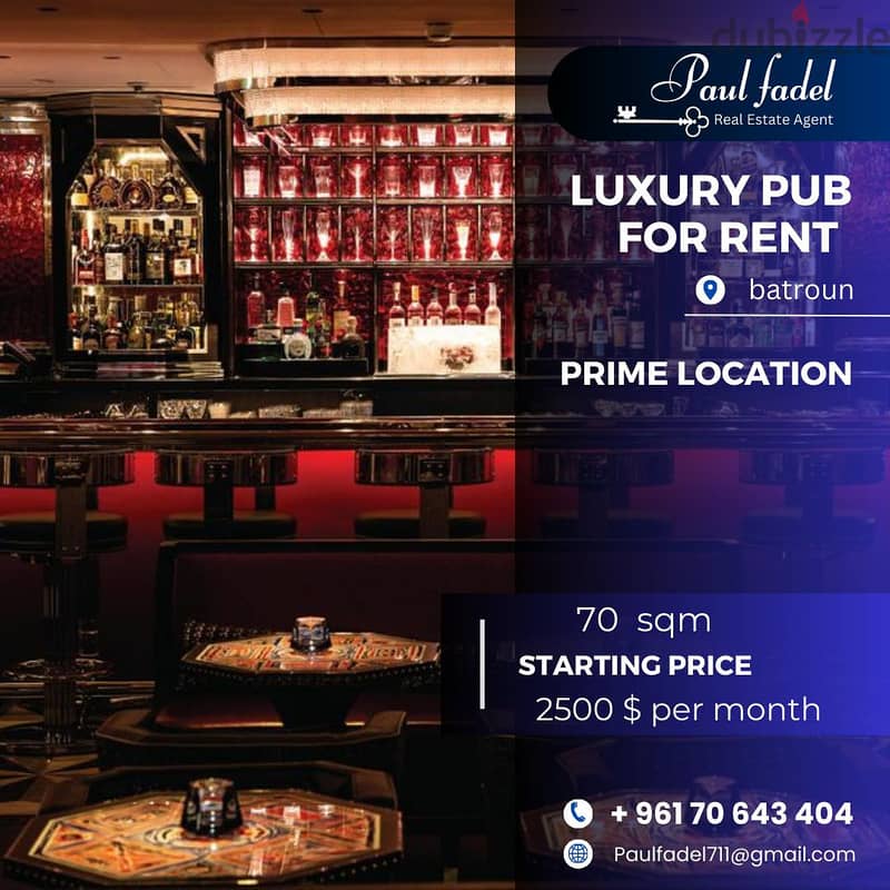 Luxury Pub for Rent in Batroun Prime Location 0