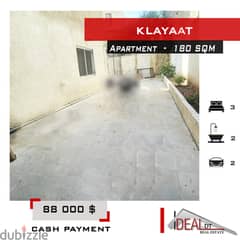 Apartment for sale in Klayaat 180 sqm ref#AH802 0