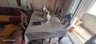 طاولة سفرة كبيرة خشب زان