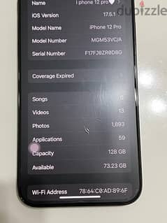 I phone 12 pro 128 GB use 0