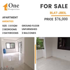 Brand new Apartment for SALE, in BLAT/JBEIL; 5 min from highway. 0