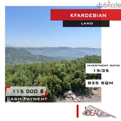 Land for sale in Kfardebian 835 sqm ref#nw56365