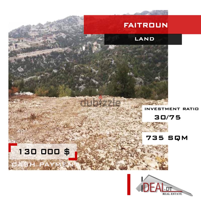 Land for sale in Faitroun 735 sqm ref#nw56366 0