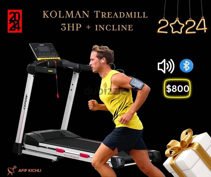 Kolman Treadmill 2HP كفالة شركة 1