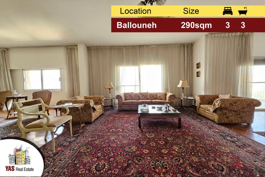 Ballouneh 290m2 | Mountain View | Well Lighted | TO | 0