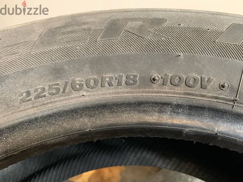 Bridgestone Dueler H/P Sport 225/60R18 100V Tires 3