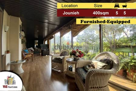 Jounieh 400m2 |100m2 terrace|Furnished-Equipped|Generous Dimensions|IV