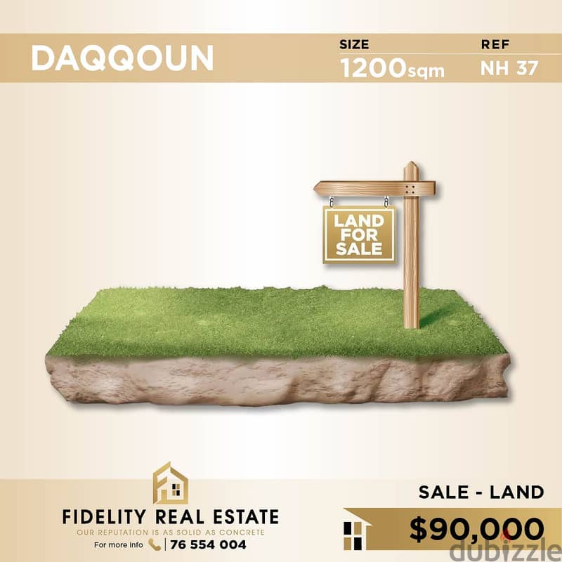Land in Daqqoun for sale NH37 ارض للبيع في دقون 0