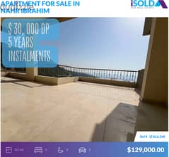 A 117 m2 GF apartment +open mountain/sea view for sale in Nahr Ibrahim 0