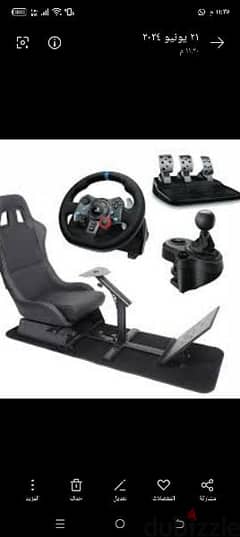 400$  سعر ما بتحلم في logitech G29+shifter+racing seat new