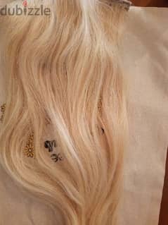 hair extensions long , Color platinum blonde for sale 0