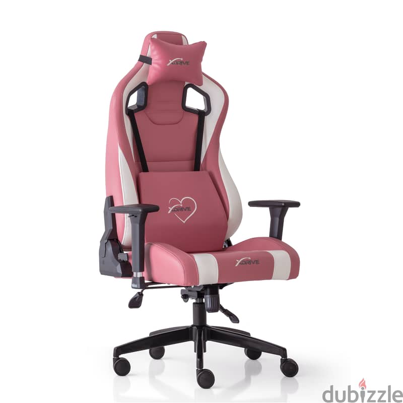 XDRIVE AKDENIZ XD-AKD-P/B PINK LEATHER CHAIR 2