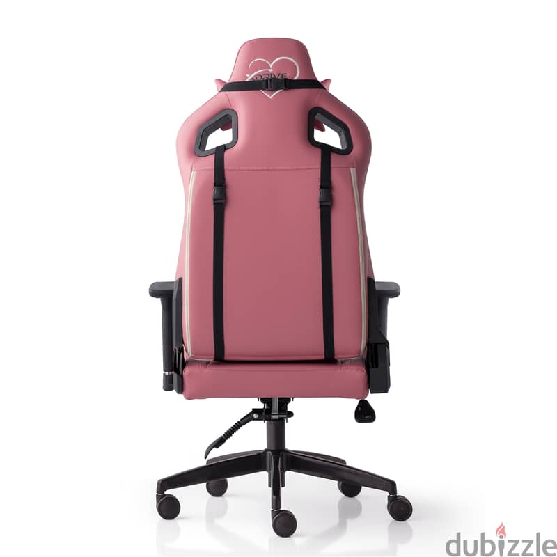 XDRIVE AKDENIZ XD-AKD-P/B PINK LEATHER CHAIR 4