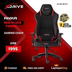 XDRIVE ANKA XD-ANK-KM-K/S RED/BLACK FABRIC GAMING CHAIR