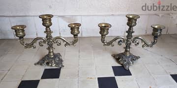 2 Brass Candle holders