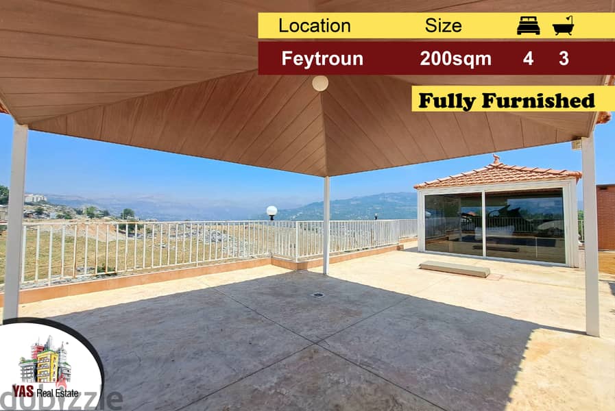 Feytroun 200m2 | 100m2 Terrace | Furnished Duplex| Panoramic View | DA 0