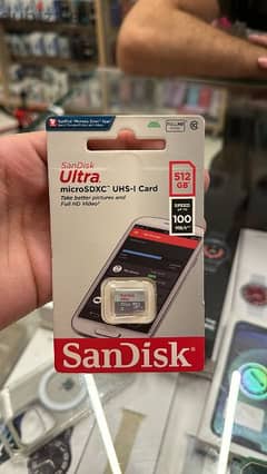 SanDisk Ultra Memory Card 512gb up to 100mb/s last and New