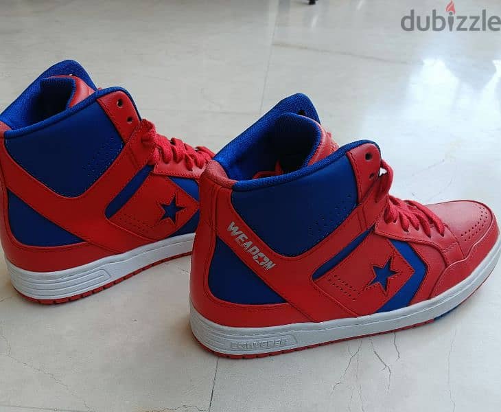 NEW Converse Weapon '86 Red Blue White 144546C size 43 1