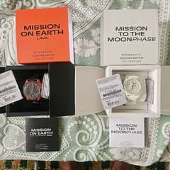 Swatch MISSION ON EARTH LAVA OMEGA (snoopy) Mission on the Moon Phase