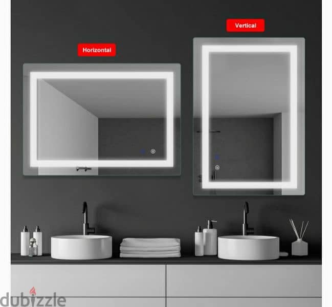 SaniteModar led bathroom mirror 90×70cm Anti fog 1