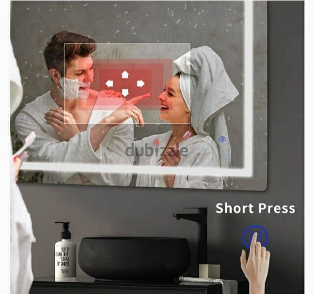 SaniteModar led bathroom mirror 90×70cm Anti fog 2