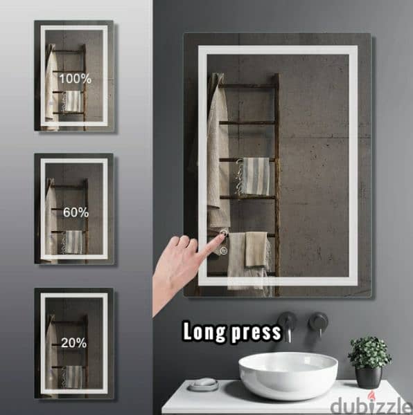 SaniteModar led bathroom mirror 90×70cm Anti fog 4