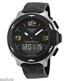 T-Race Touch Analog Digital Dial Black Synthetic Strap Men's Watch T0 0