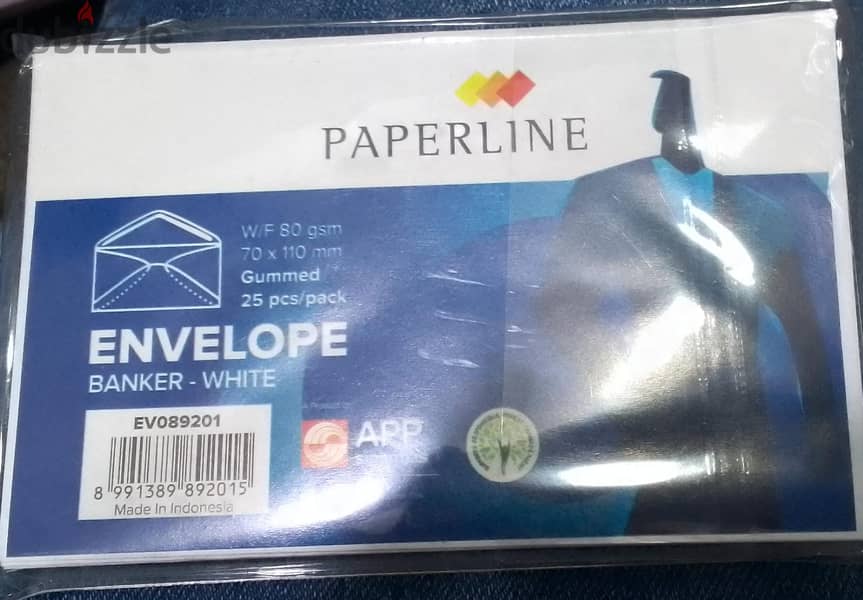 PAPERLINE ENVELOPE BANKERWHITE 25PCS 0