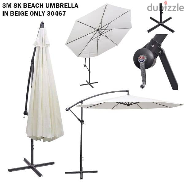 3 Meters Outdoor Garden Banana Umbrella 0