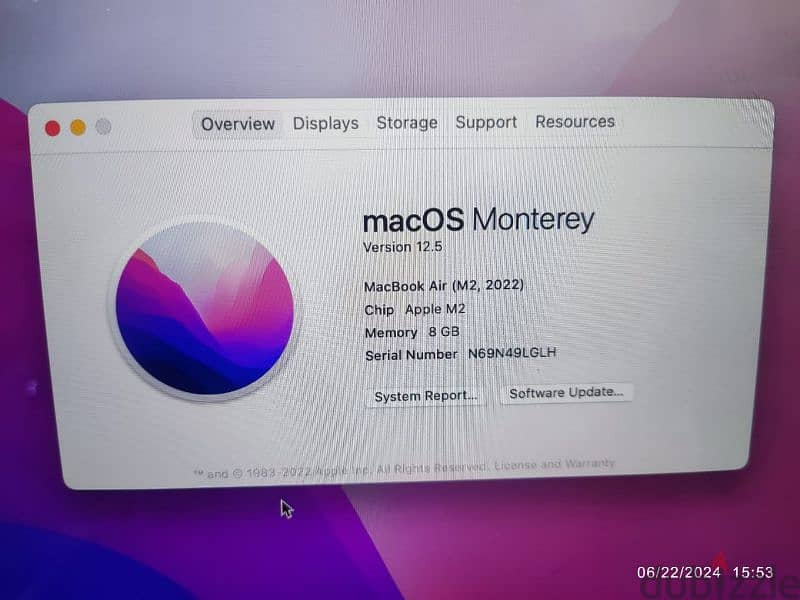 Used macBook air 13.6 M2 
8/512gb 
Mly43
187 cycle count
(DT) 2