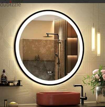 GANPE LED Sensor Mirror, Round Human Body Induction, Illuminated