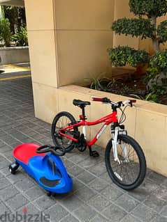 American bycicle and plasma scooter