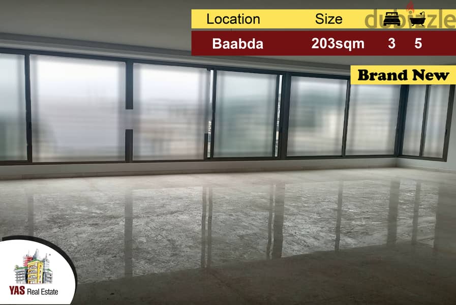 Baabda 203m2 | Brand New | Panoramic View | Prime Location | PA | 0