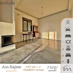 Ain Najem | Unique 135m² + 2 Terraces | Underground Parking | Catchy