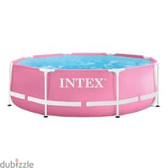 Intex Pink Metal Frame Above Ground Pool 244 x 76 cm 0