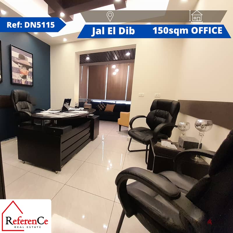 Catchy furnished office in Jal El Dib مكتب مفروش في جل الديب 0