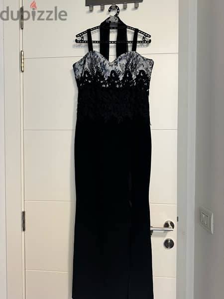 black dress with side slide cut 0