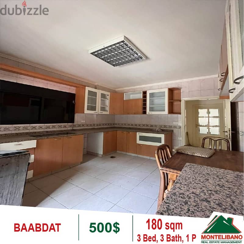 500$!! Apartment for rent located in Baabdat 4
