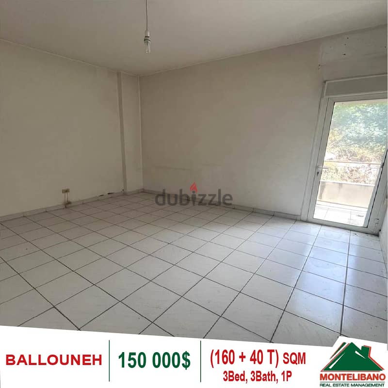 150,000$ Cash Payment!! Apartment For Sale In Ballouneh!! 1